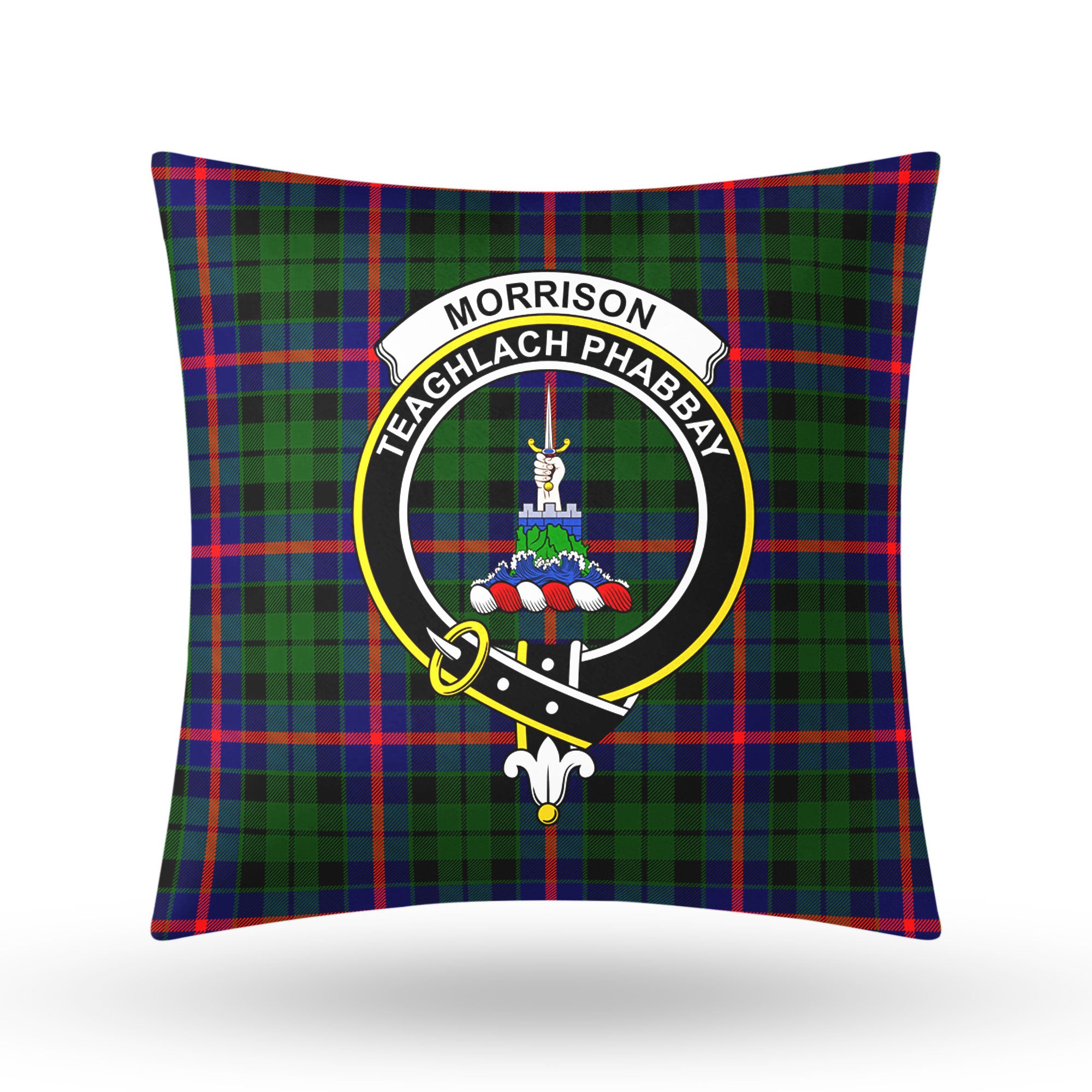 Morrison Modern Tartan Crest Pillow Cover