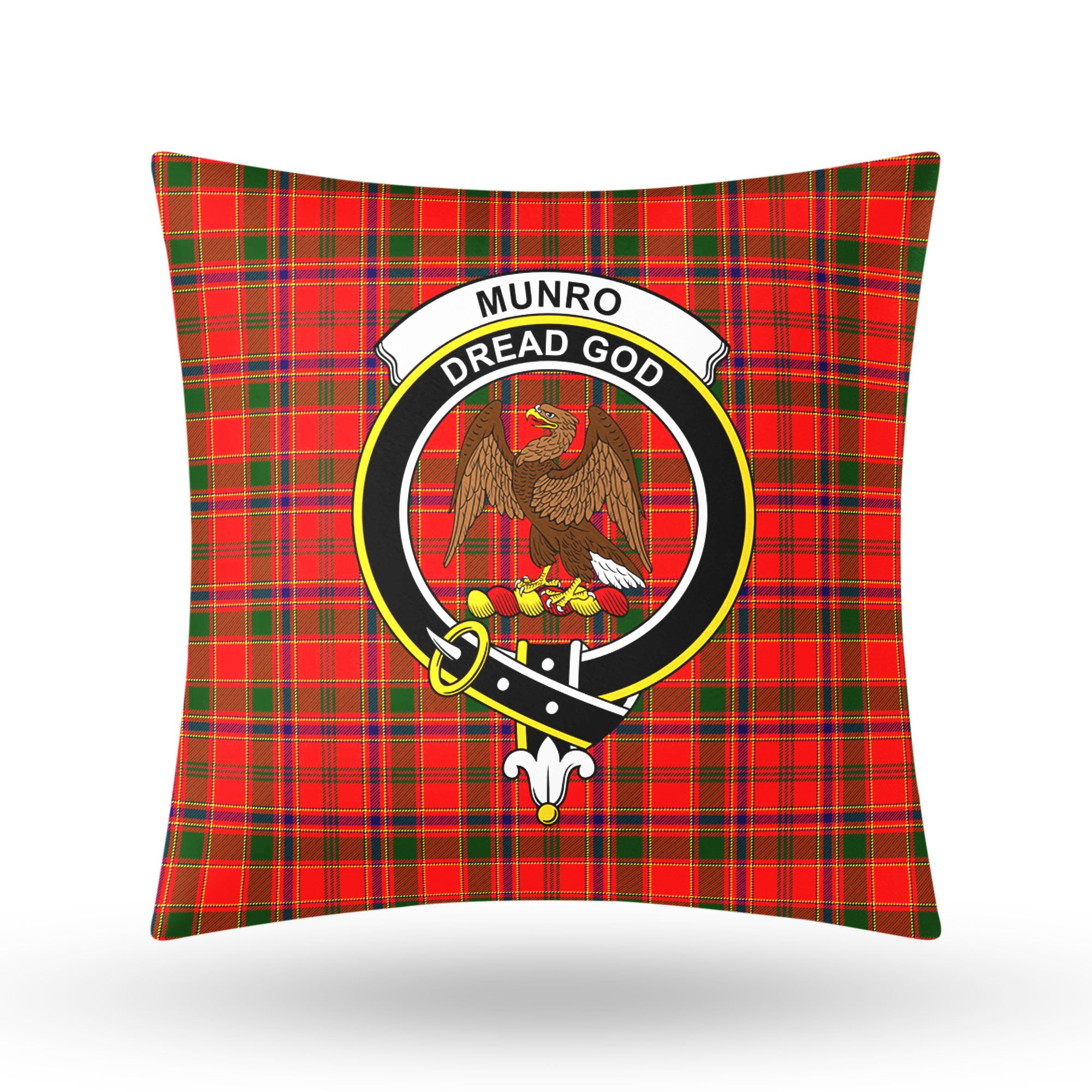 Munro Modern Tartan Crest Pillow Cover