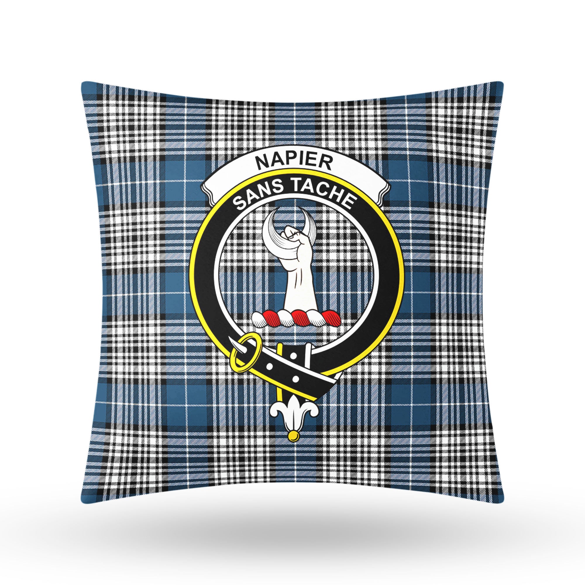 Napier Modern Tartan Crest Pillow Cover