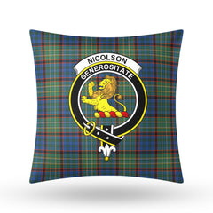 Nicolson Hunting Ancient Tartan Crest Pillow Cover