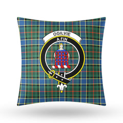 Ogilvie Hunting Ancient Tartan Crest Pillow Cover