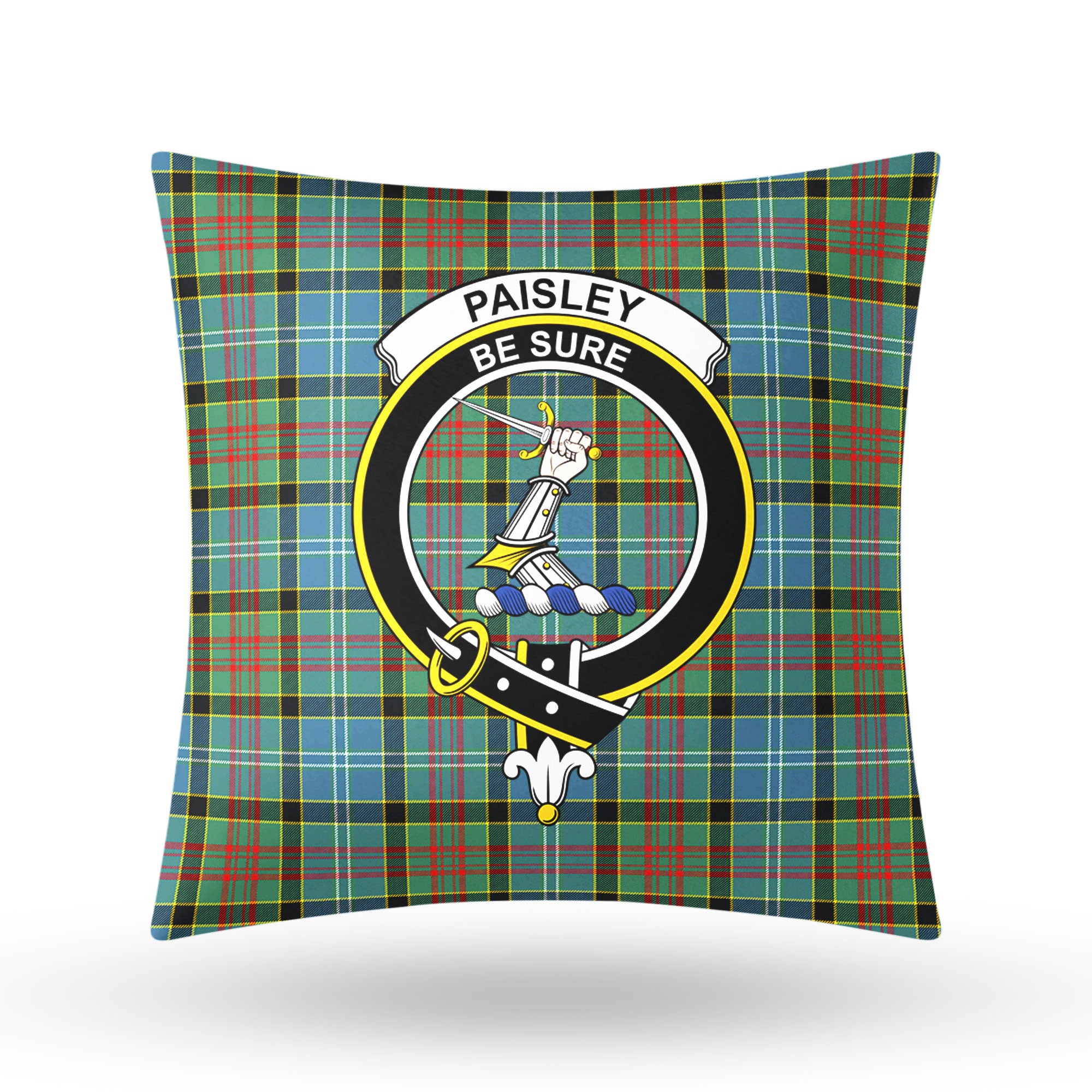 Paisley District Tartan Crest Pillow Cover