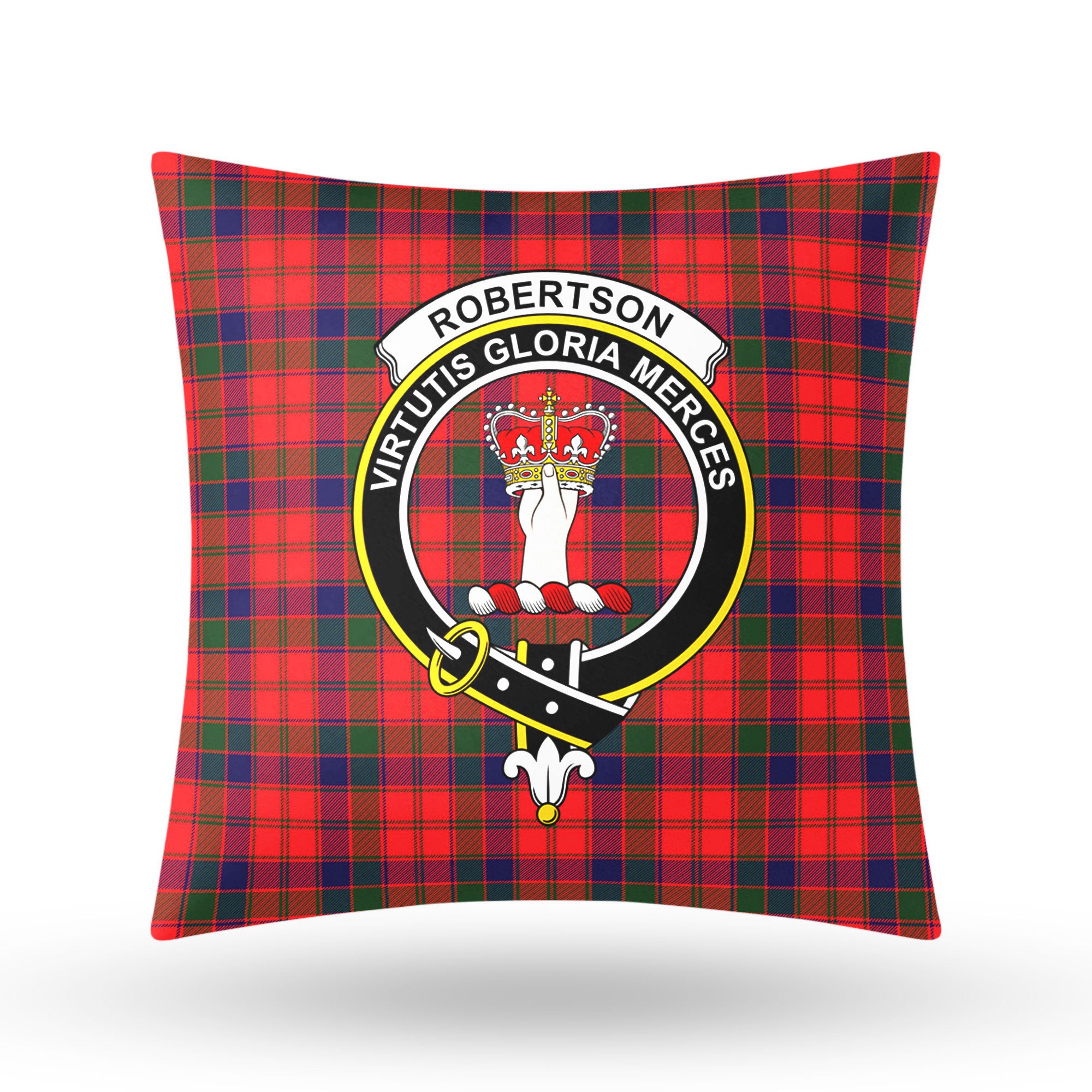 Robertson Modern Tartan Crest Pillow Cover