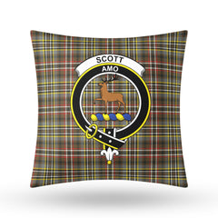 Scott Green Weathered Tartan Crest Pillow Cover