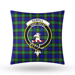 Sempill Modern Tartan Crest Pillow Cover