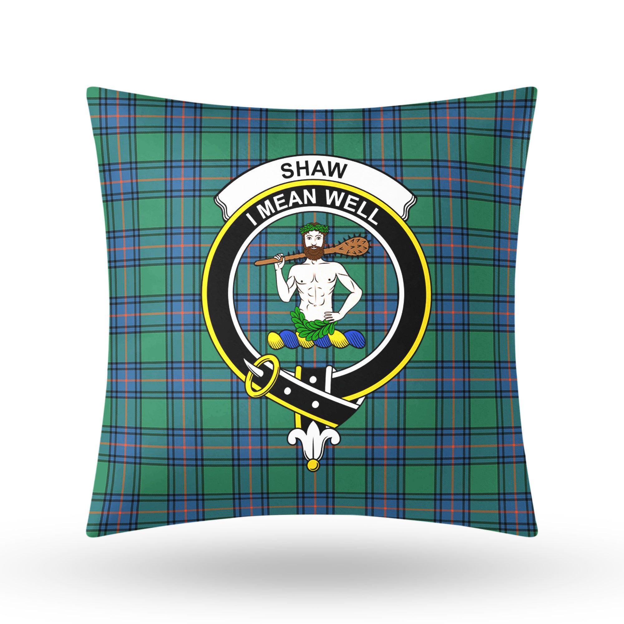 Shaw (of Sauchie) Ancient Tartan Crest Pillow Cover