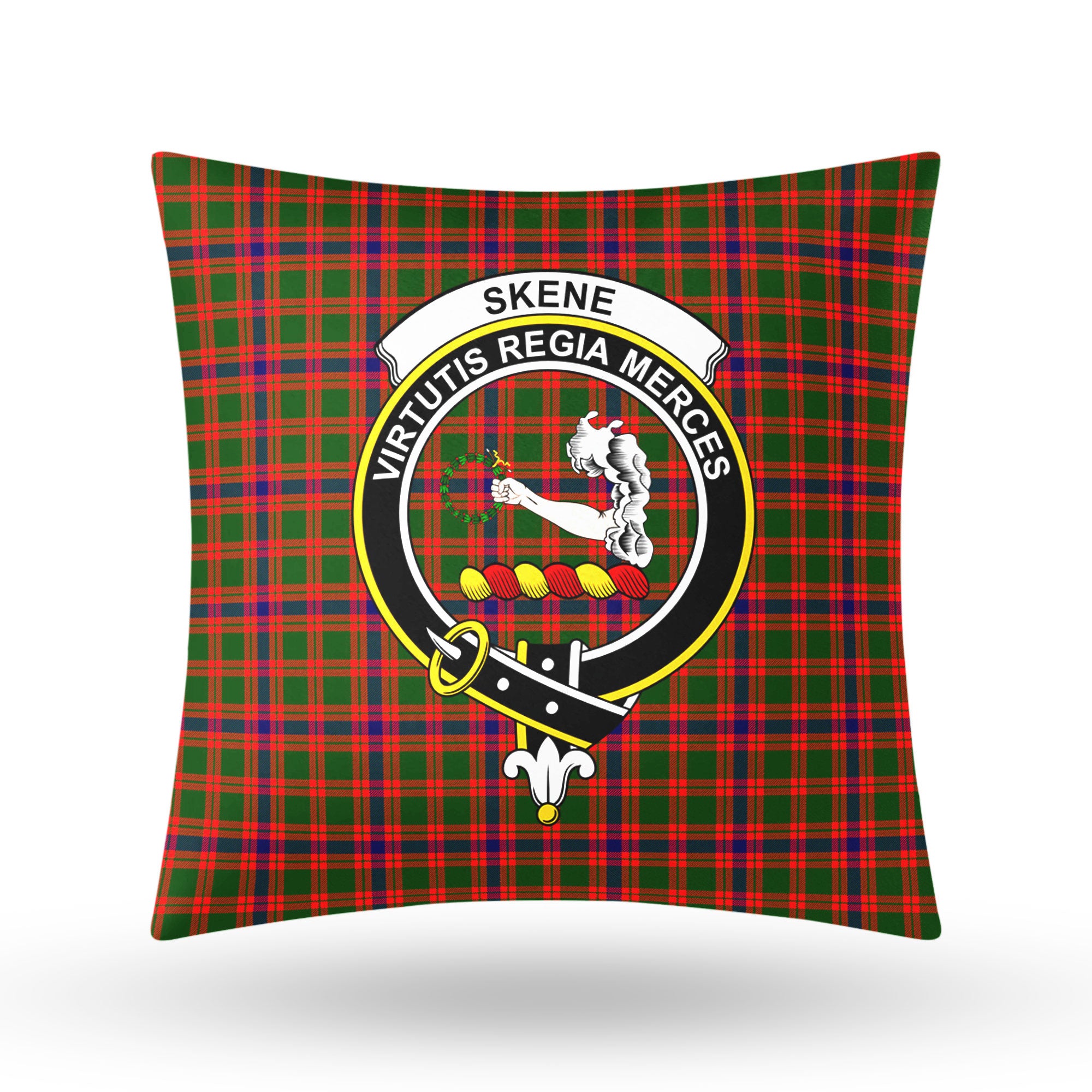 Skene Modern Tartan Crest Pillow Cover