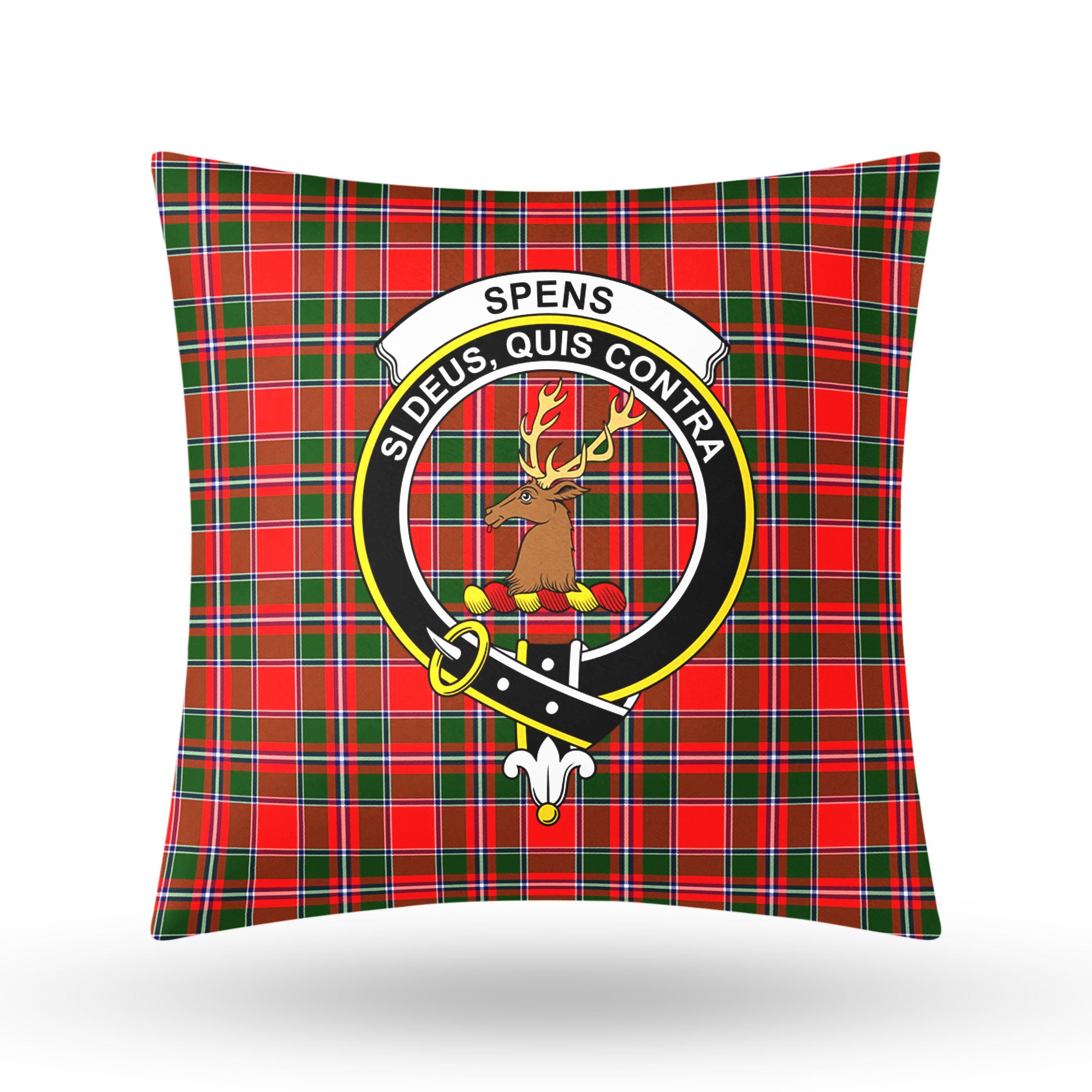 Spens (or Spence) Tartan Crest Pillow Cover