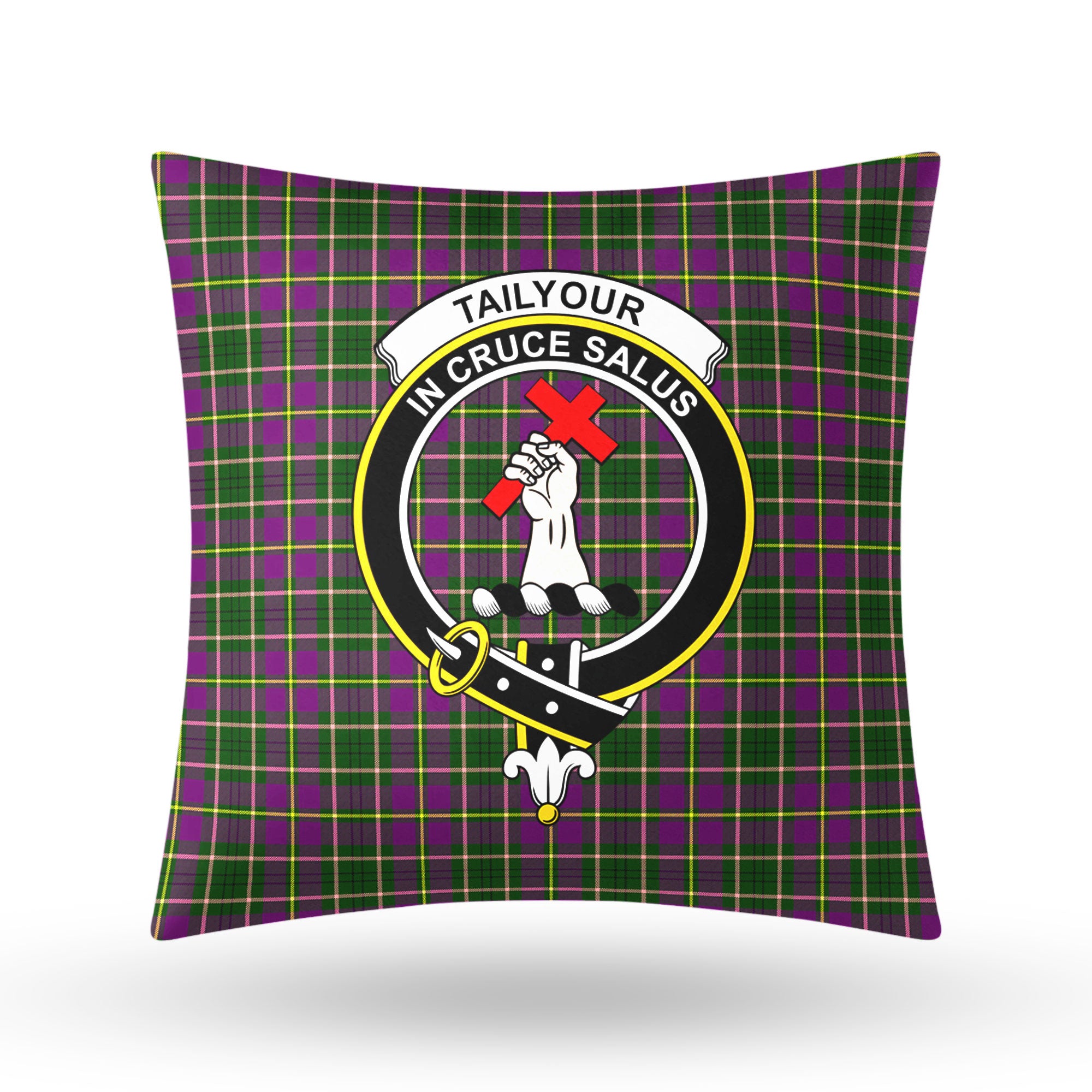 Tailyour (or Taylor) Tartan Crest Pillow Cover