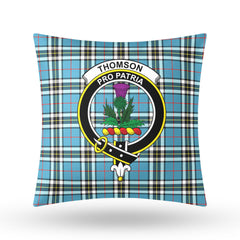 Thomson Blue Tartan Crest Pillow Cover