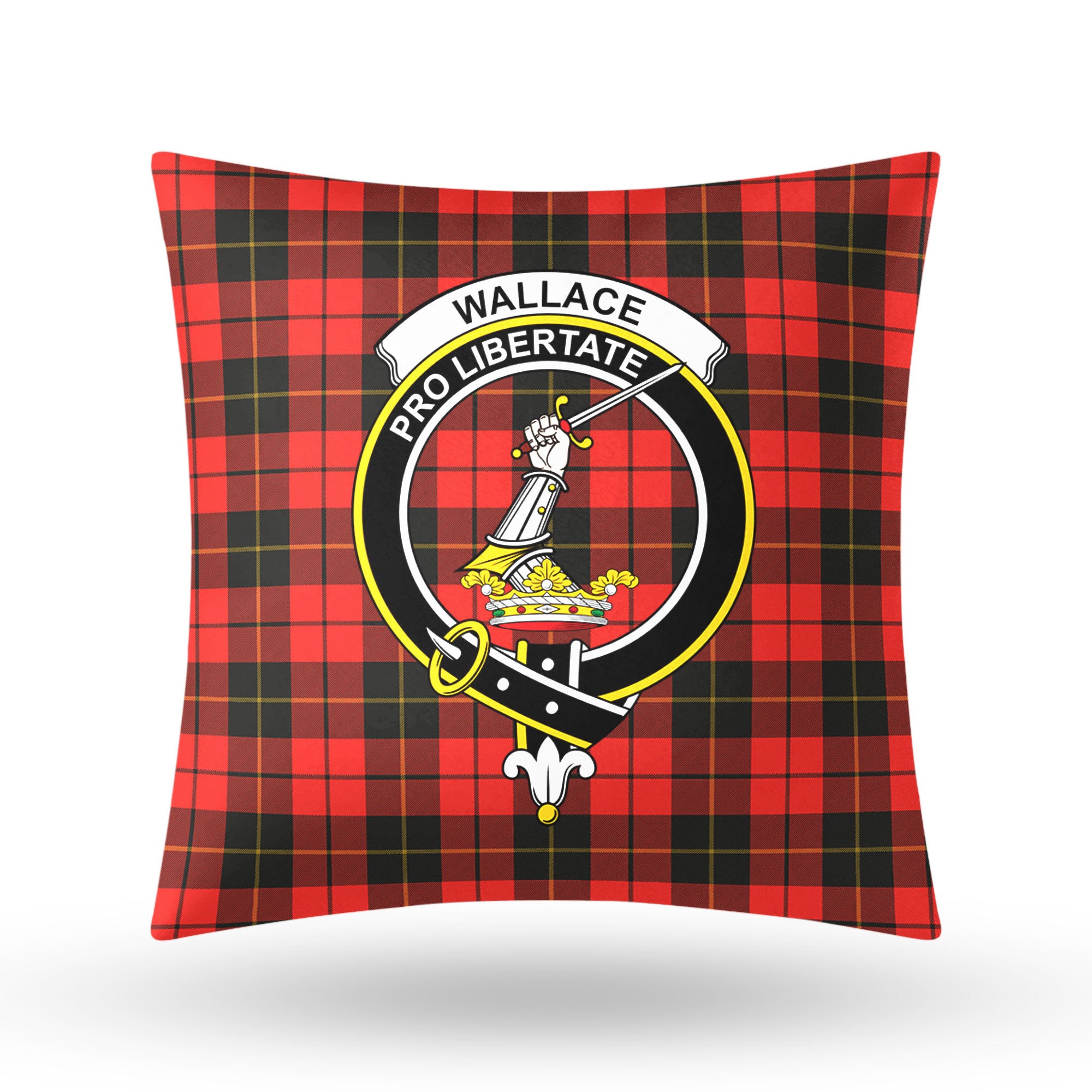 Wallace Weathered Tartan Crest Pillow Cover