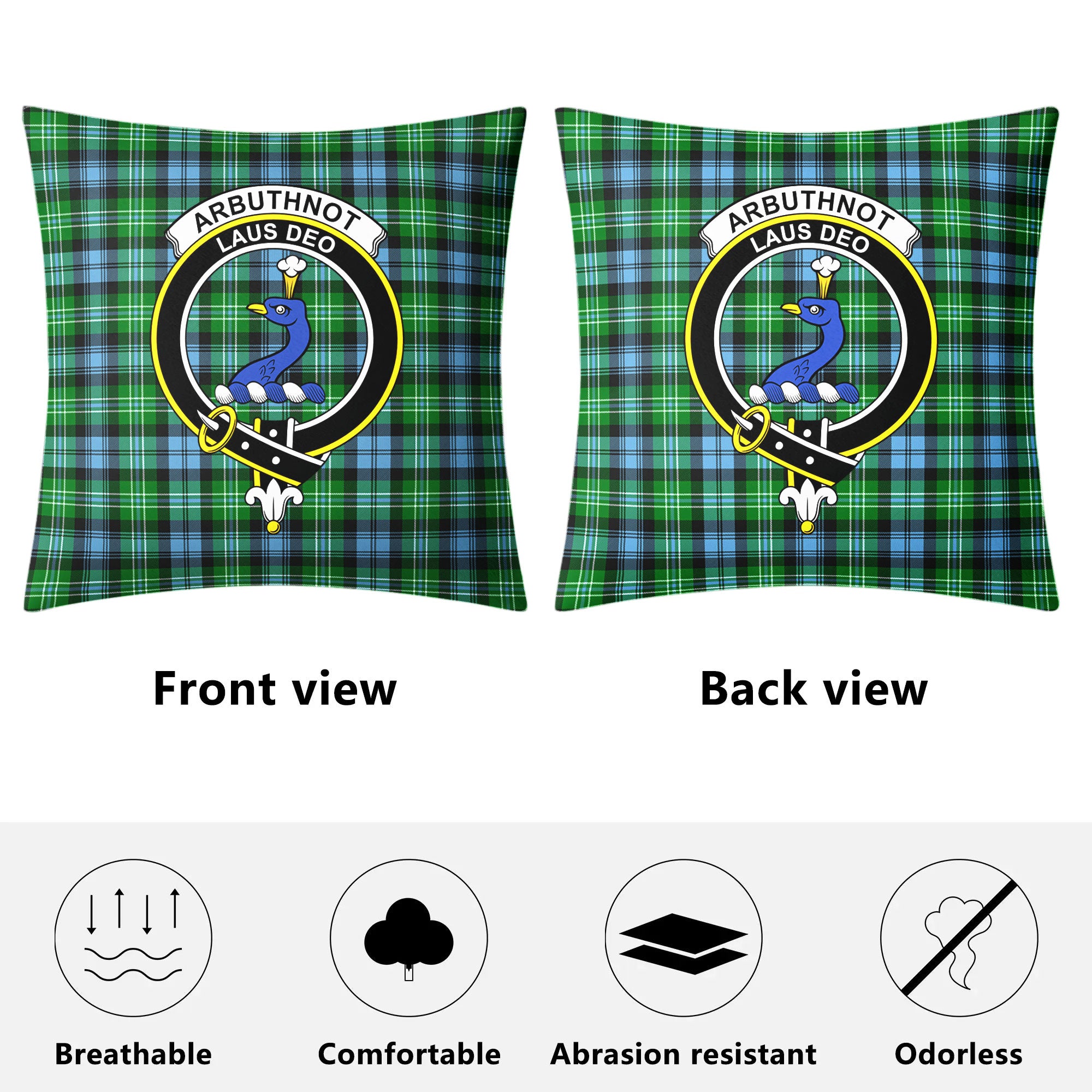 Arbuthnot Ancient Tartan Crest Pillow Cover