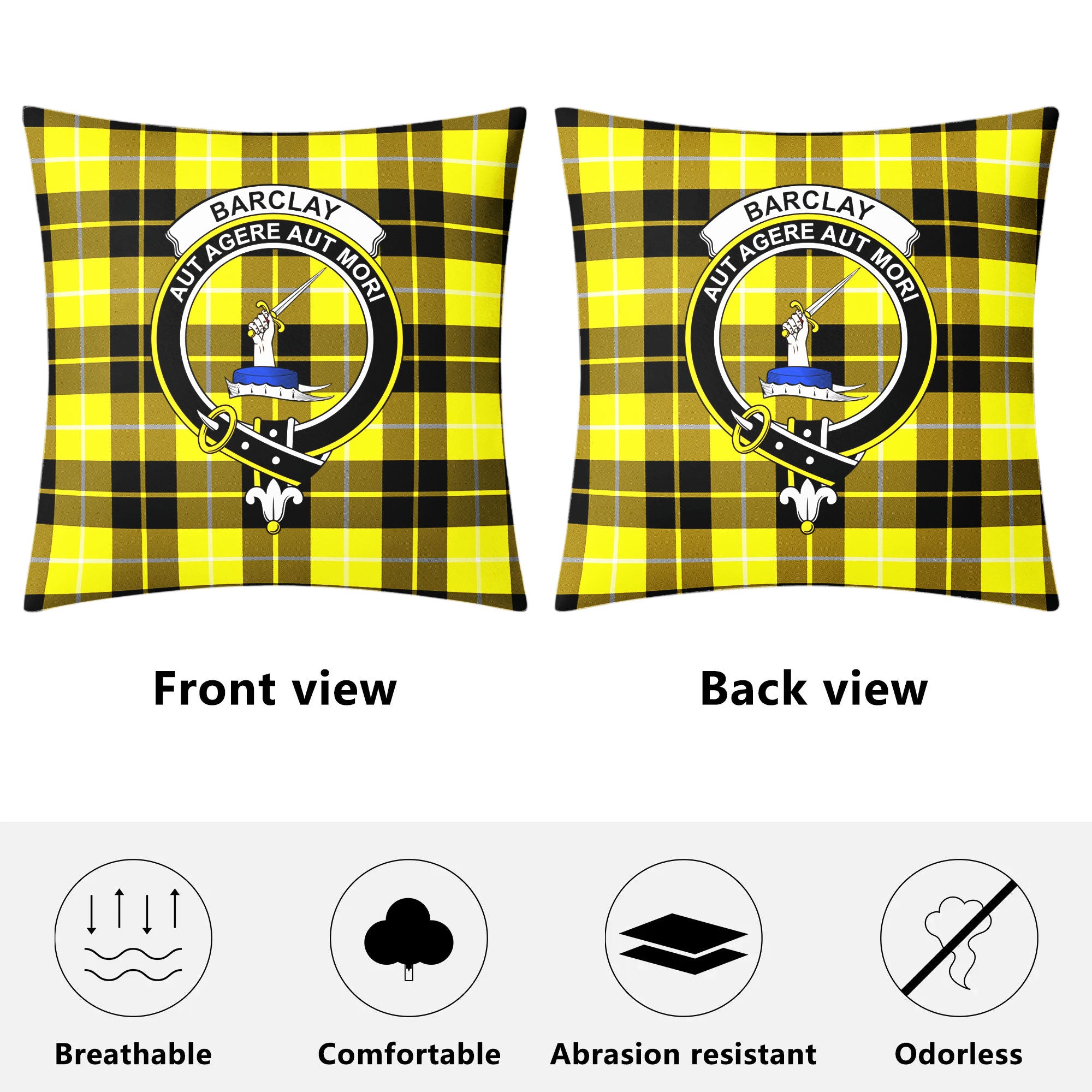 Barclay Dress Modern Tartan Crest Pillow Cover