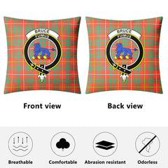 Bruce Ancient Tartan Crest Pillow Cover