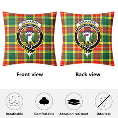 Buchanan Old Sett Tartan Crest Pillow Cover