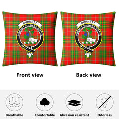 Burnett Ancient Tartan Crest Pillow Cover