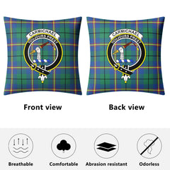 Carmichael Ancient Tartan Crest Pillow Cover