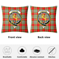 Chattan Tartan Crest Pillow Cover