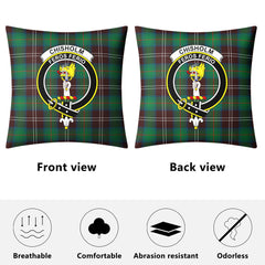 Chisholm Hunting Ancient Tartan Crest Pillow Cover