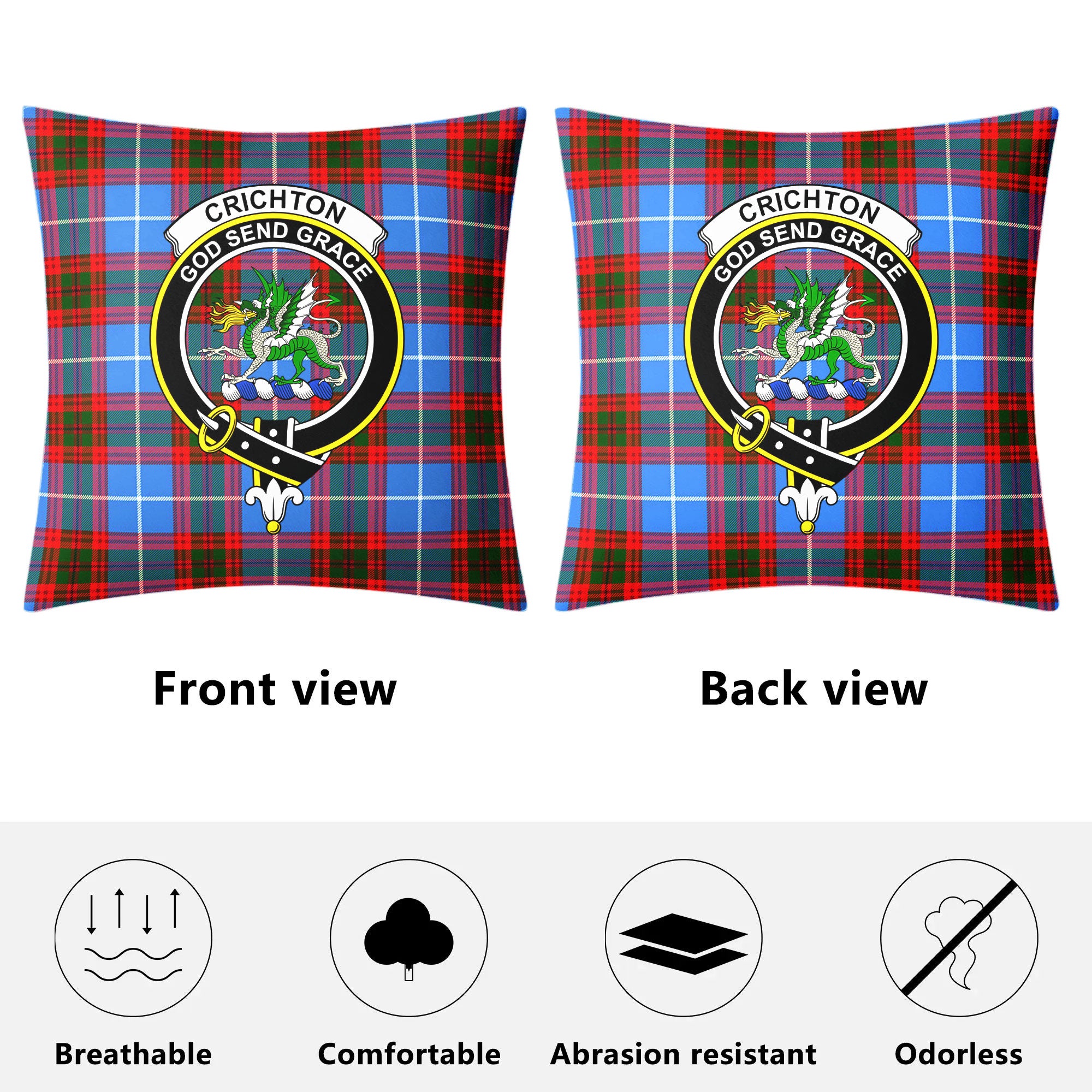 Crichton Tartan Crest Pillow Cover