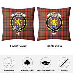 Cumming Hunting Weathered Tartan Crest Pillow Cover