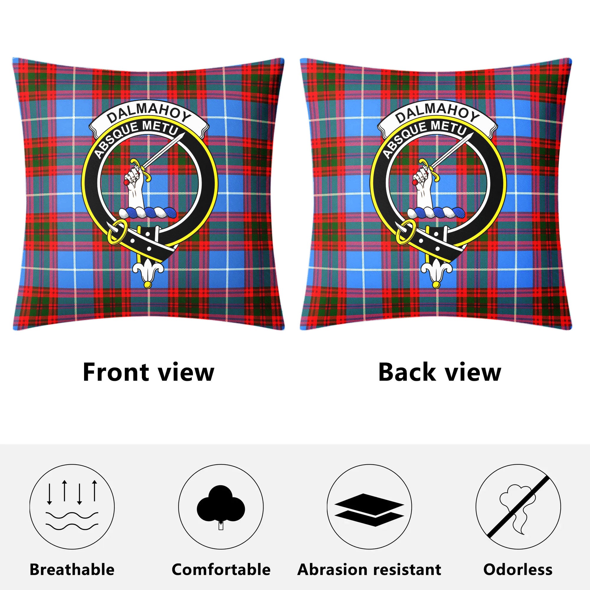 Dalmahoy Tartan Crest Pillow Cover