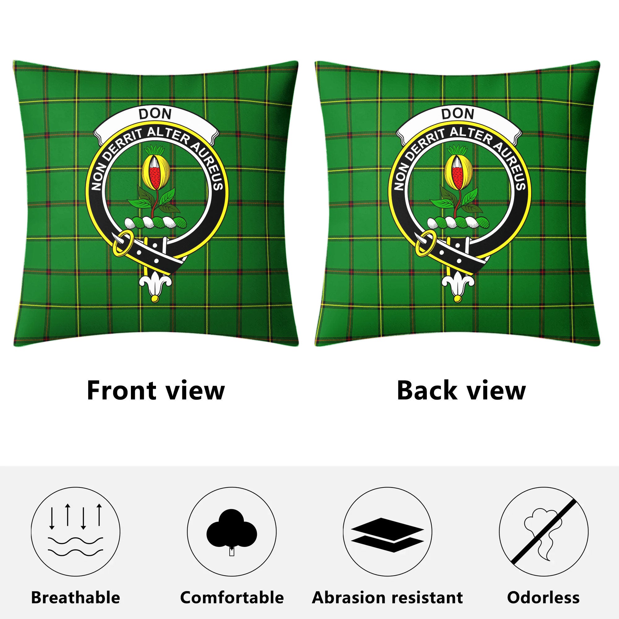 Don Tartan Crest Pillow Cover