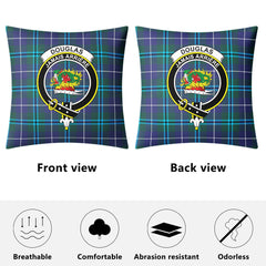 Douglas Modern Tartan Crest Pillow Cover