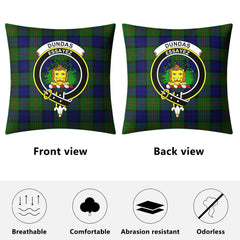 Dundas Modern Tartan Crest Pillow Cover