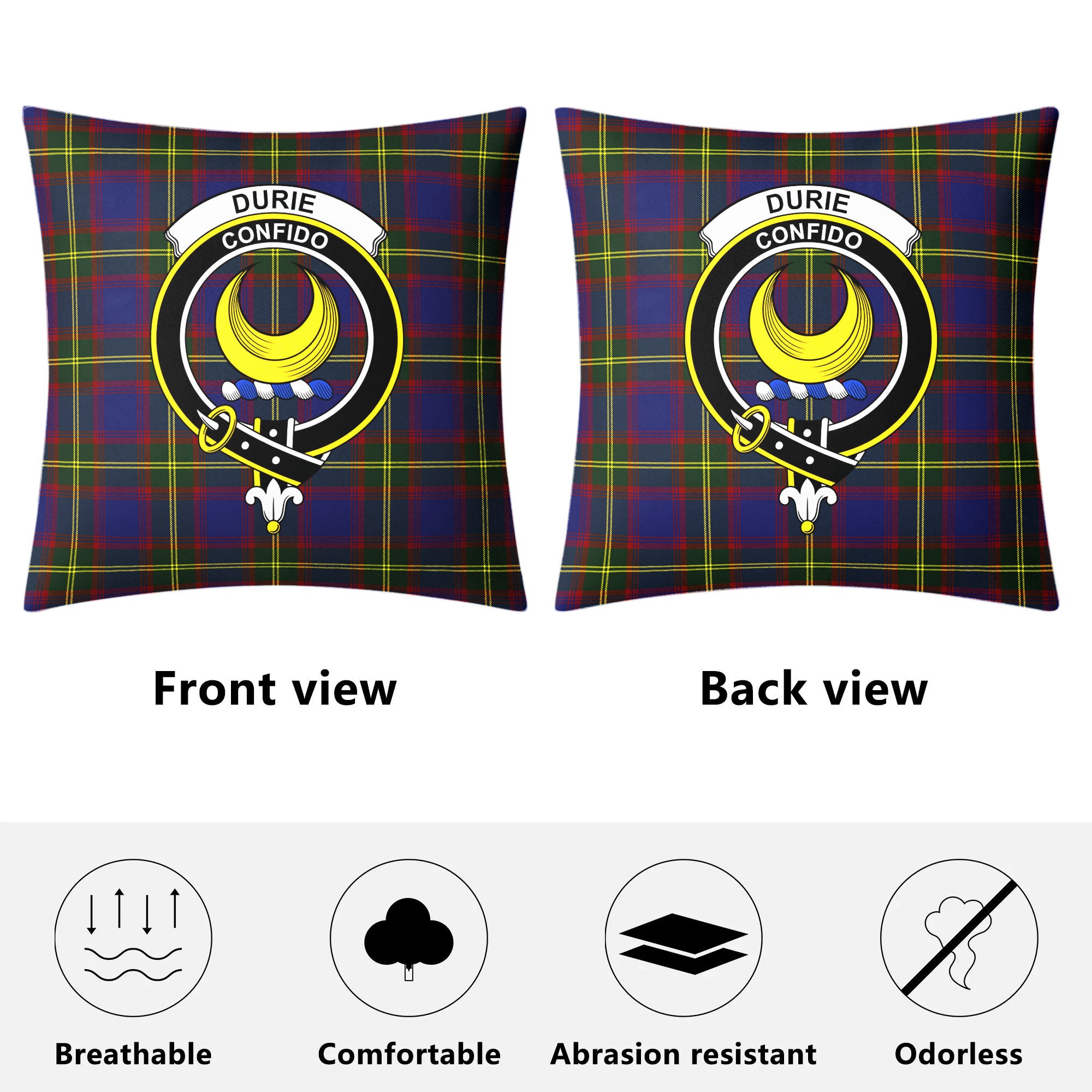 Durie Tartan Crest Pillow Cover