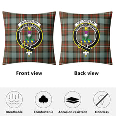 Fergusson Weathered Tartan Crest Pillow Cover