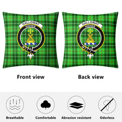 Galloway District Tartan Crest Pillow Cover