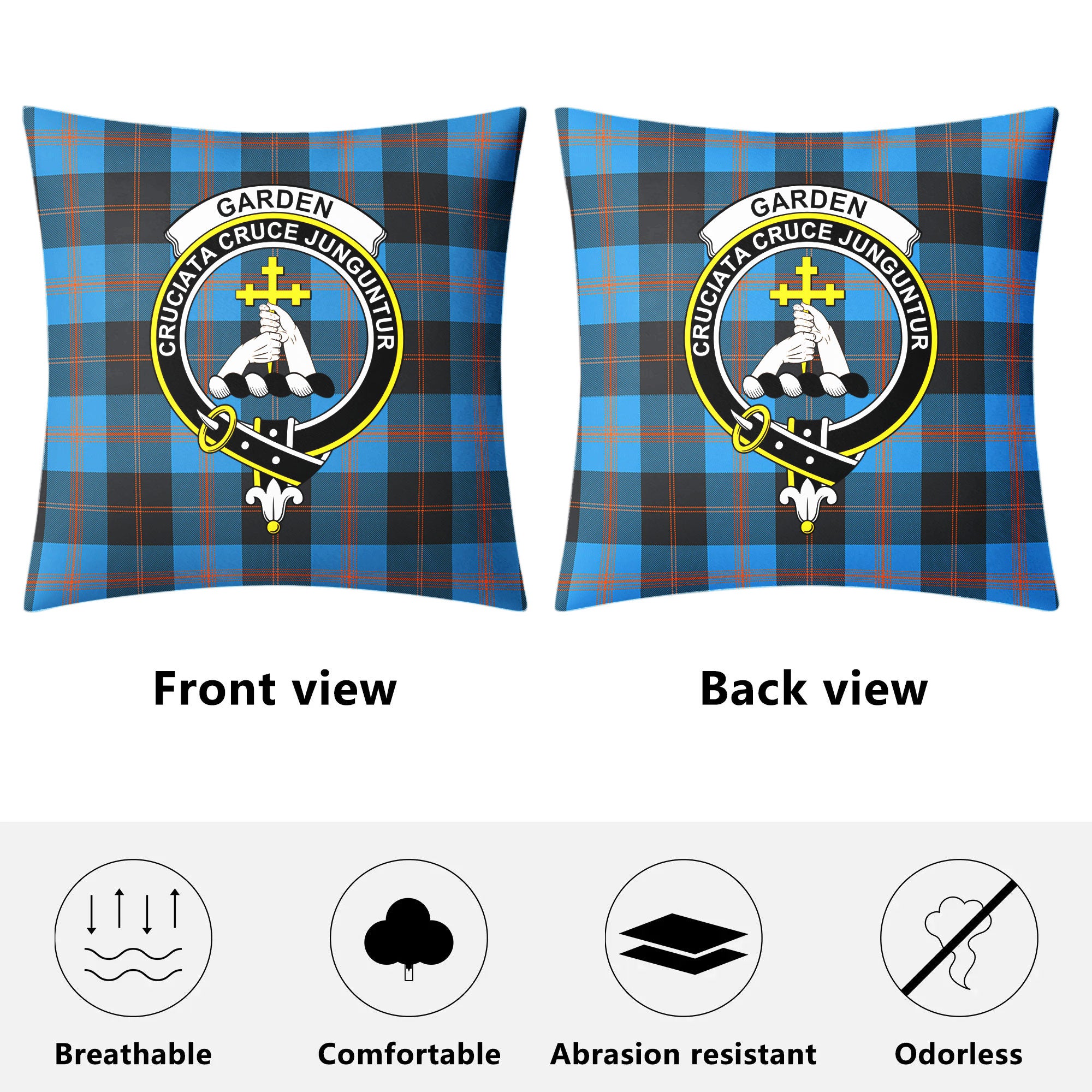 Garden Tartan Crest Pillow Cover