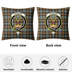 Gordon Weathered Tartan Crest Pillow Cover