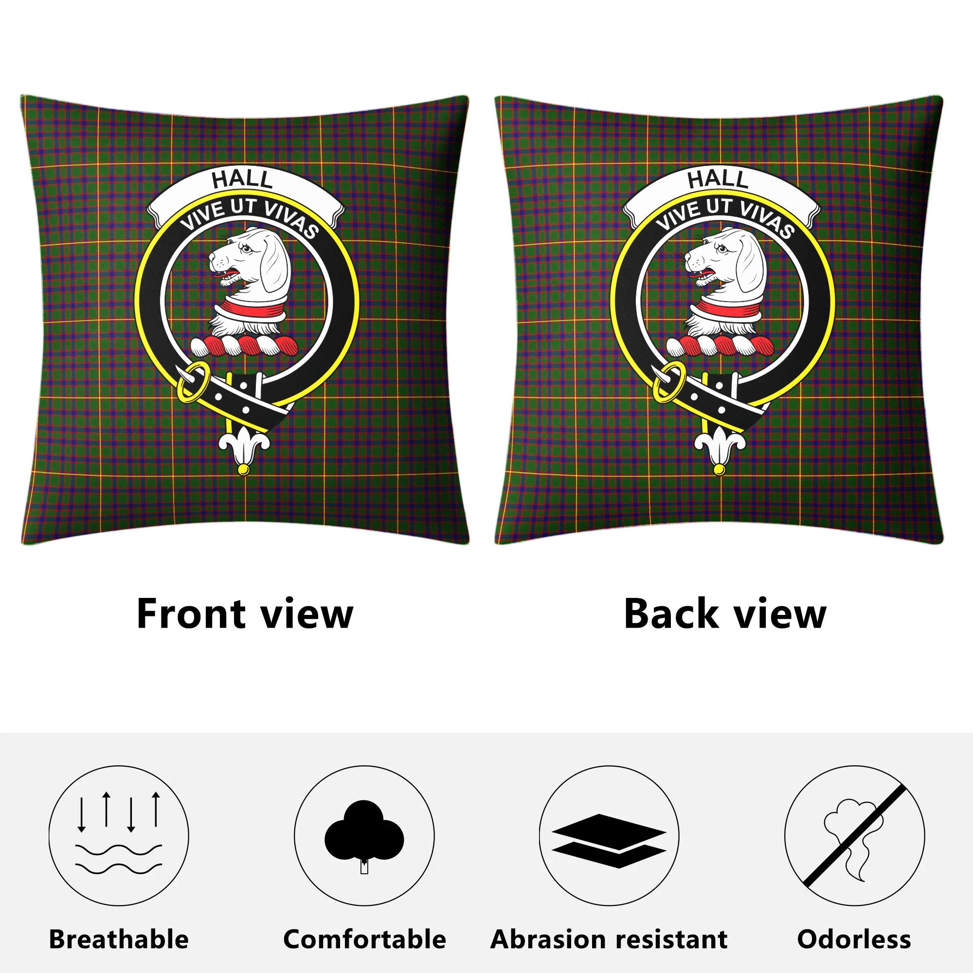 Hall Tartan Crest Pillow Cover