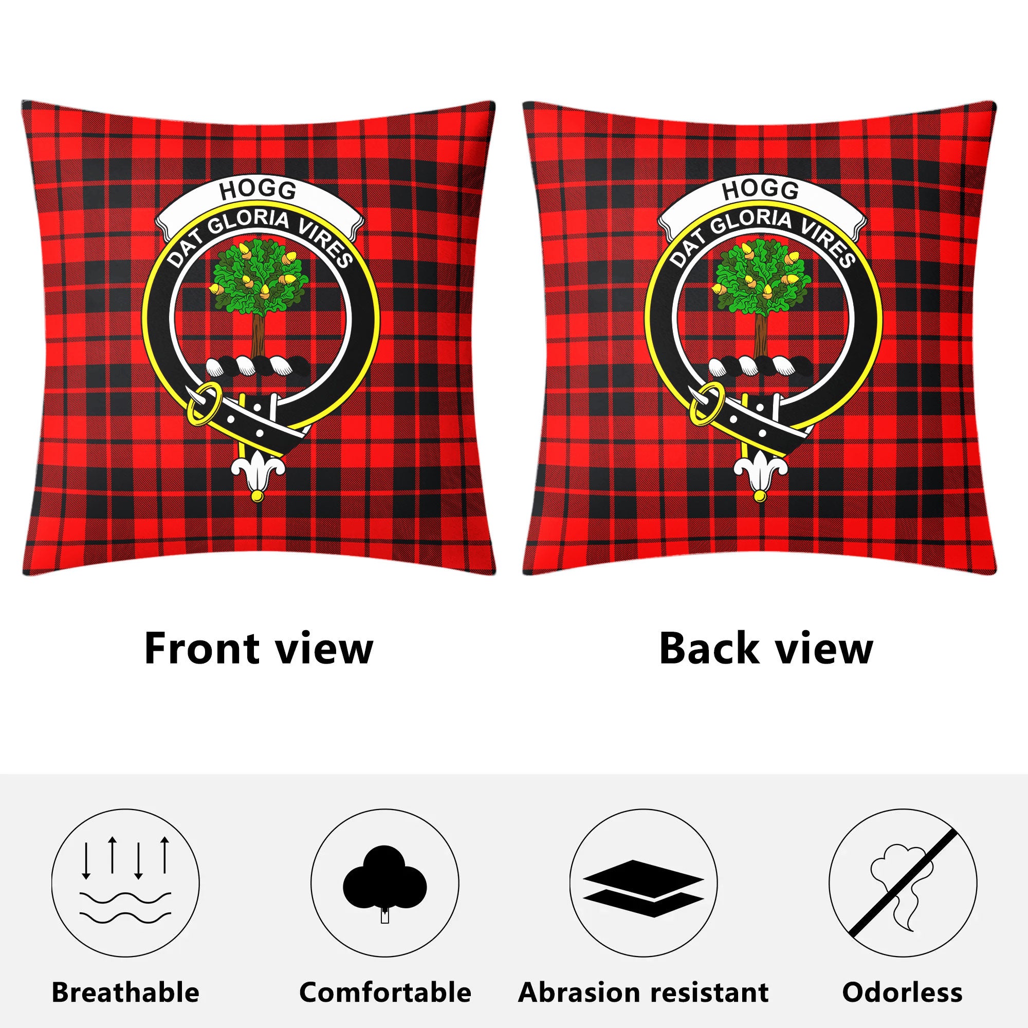 Hogg Tartan Crest Pillow Cover