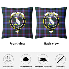 Hunter Modern Tartan Crest Pillow Cover