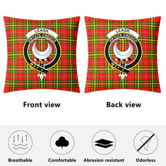 Leask Tartan Crest Pillow Cover