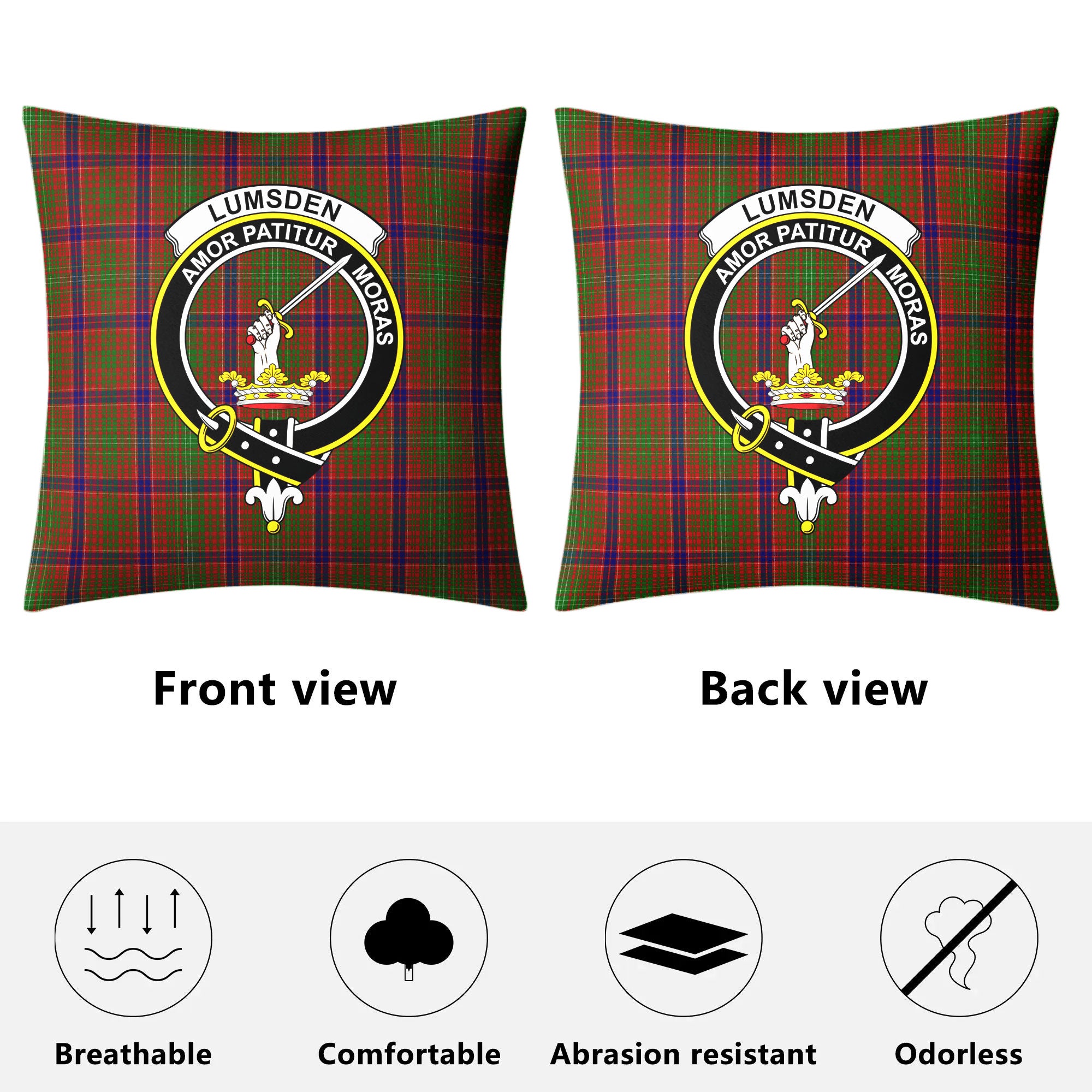 Lumsden Tartan Crest Pillow Cover