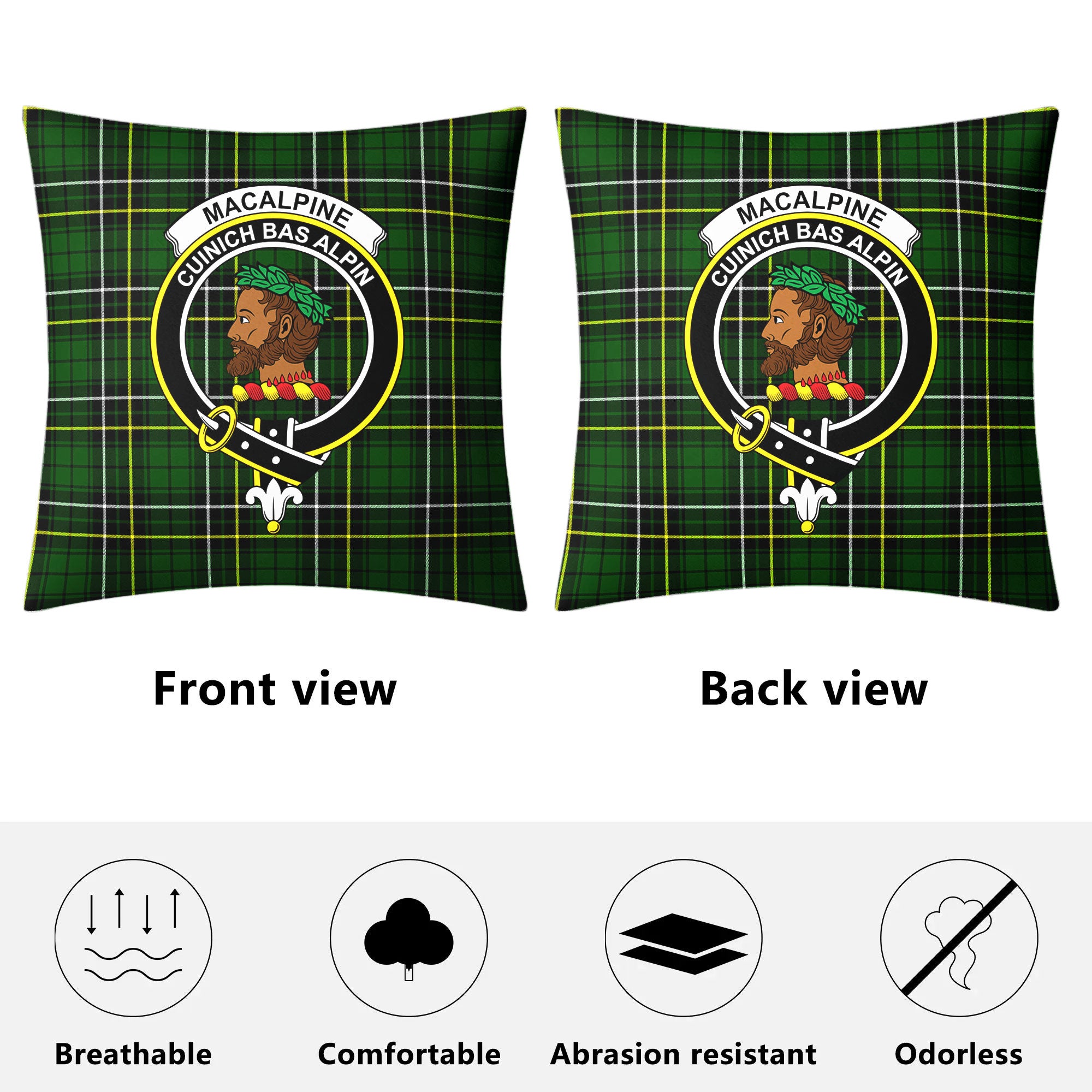 MacAlpine Modern Tartan Crest Pillow Cover