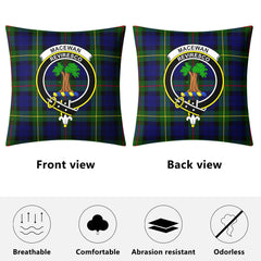 MacEwan Modern Tartan Crest Pillow Cover