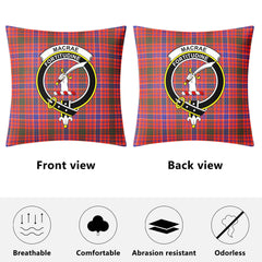 MacRae Ancient Tartan Crest Pillow Cover