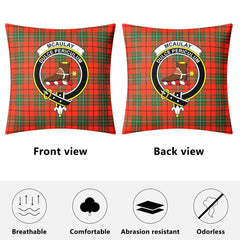 McAulay Ancient Tartan Crest Pillow Cover