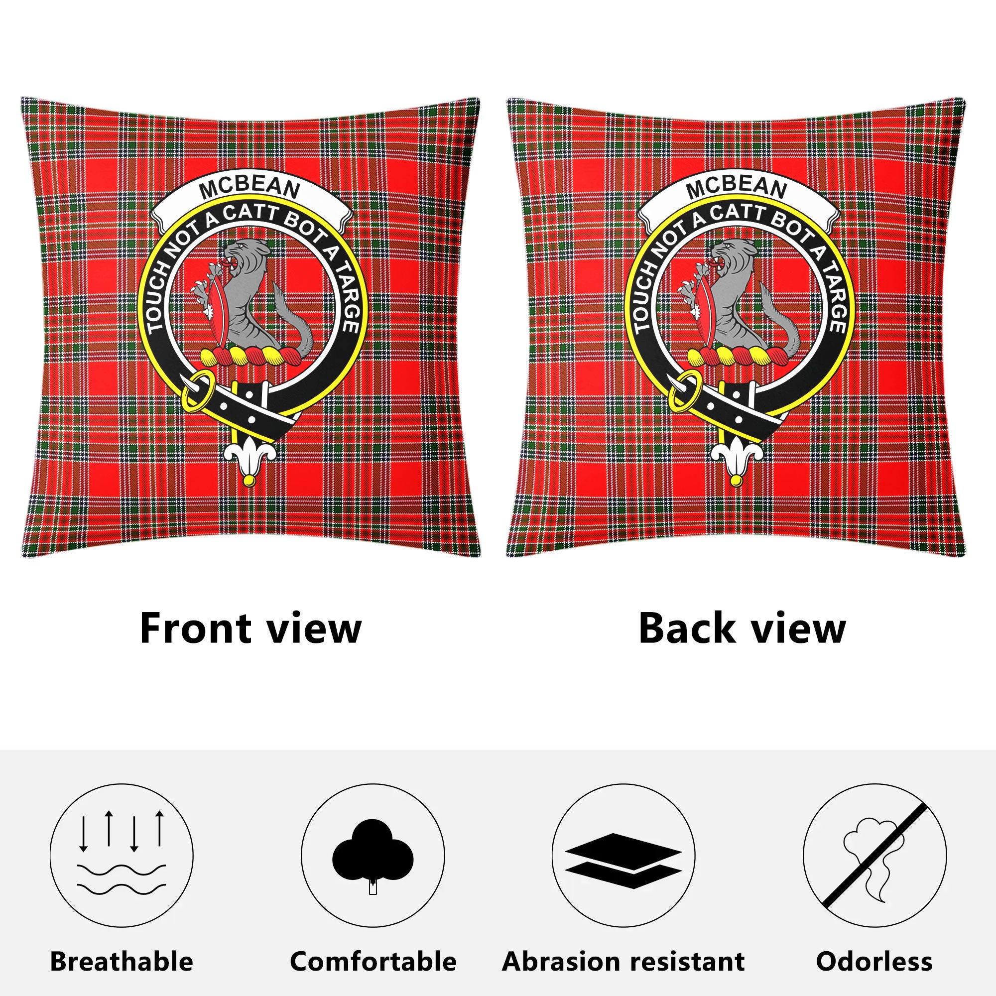 McBean Tartan Crest Pillow Cover