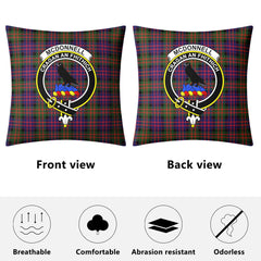 McDonnell of Glengarry Modern Tartan Crest Pillow Cover