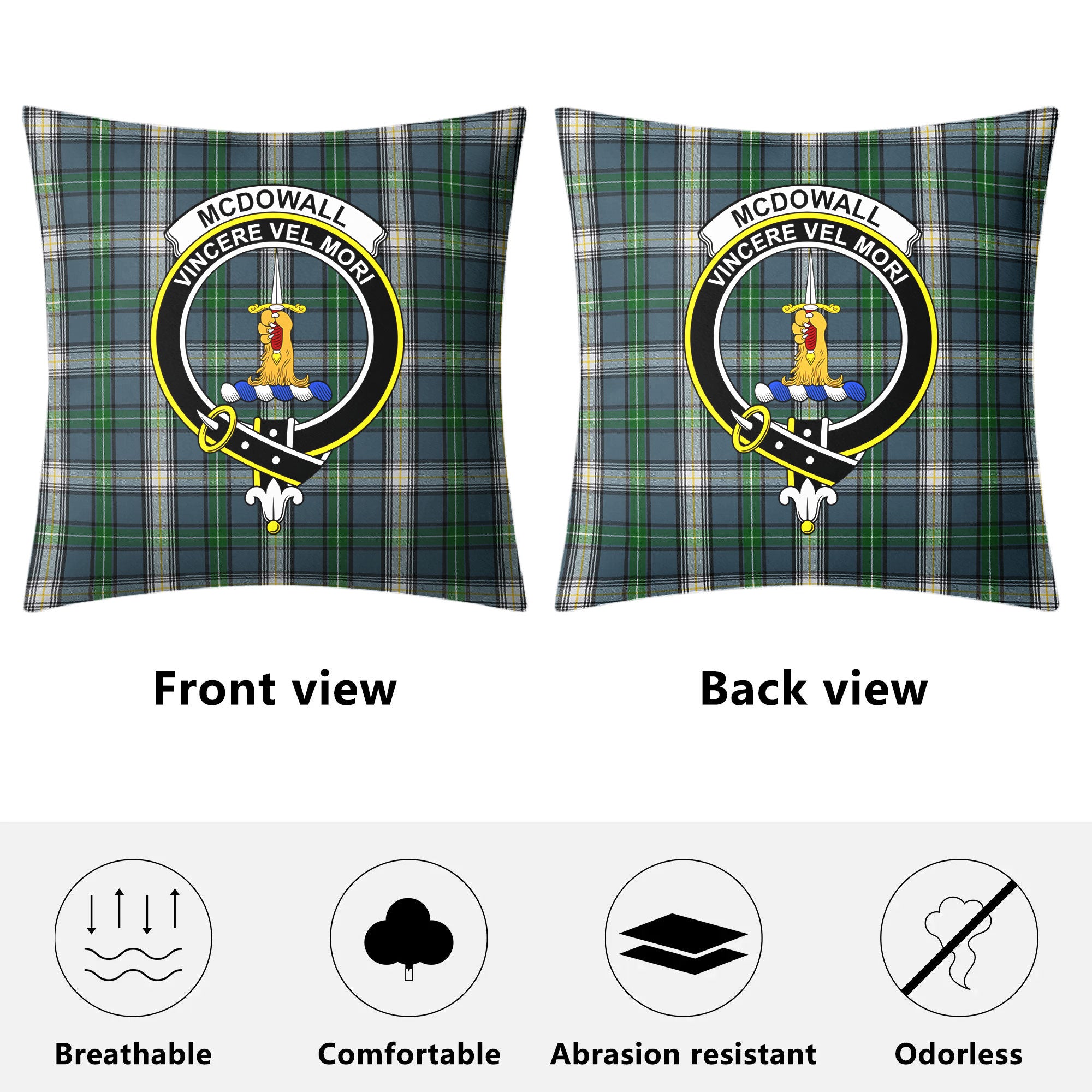 McDowall Tartan Crest Pillow Cover