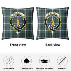 McDowell (MacDowell) Tartan Crest Pillow Cover