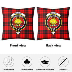 McLeod of Raasay Tartan Crest Pillow Cover