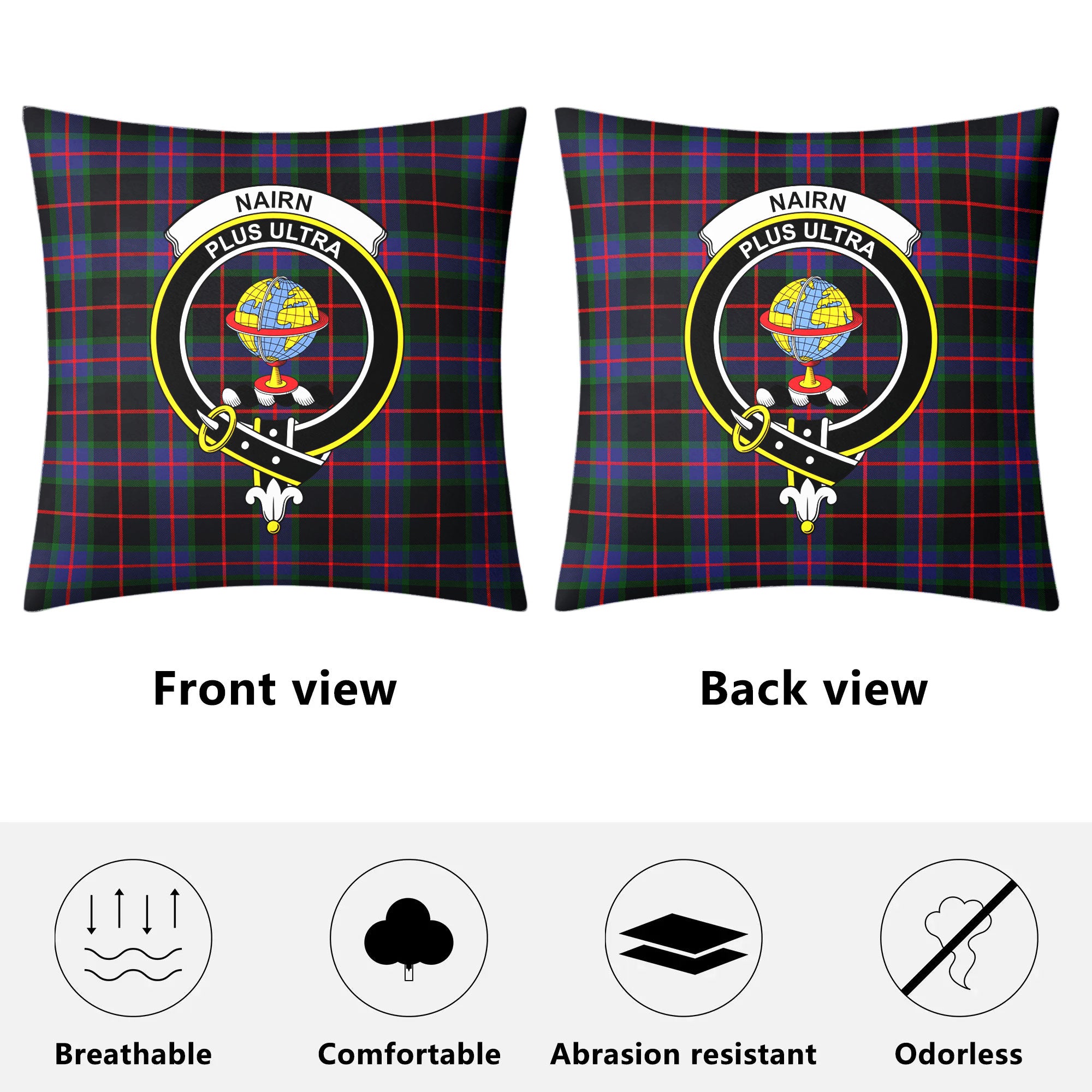 Nairn Tartan Crest Pillow Cover