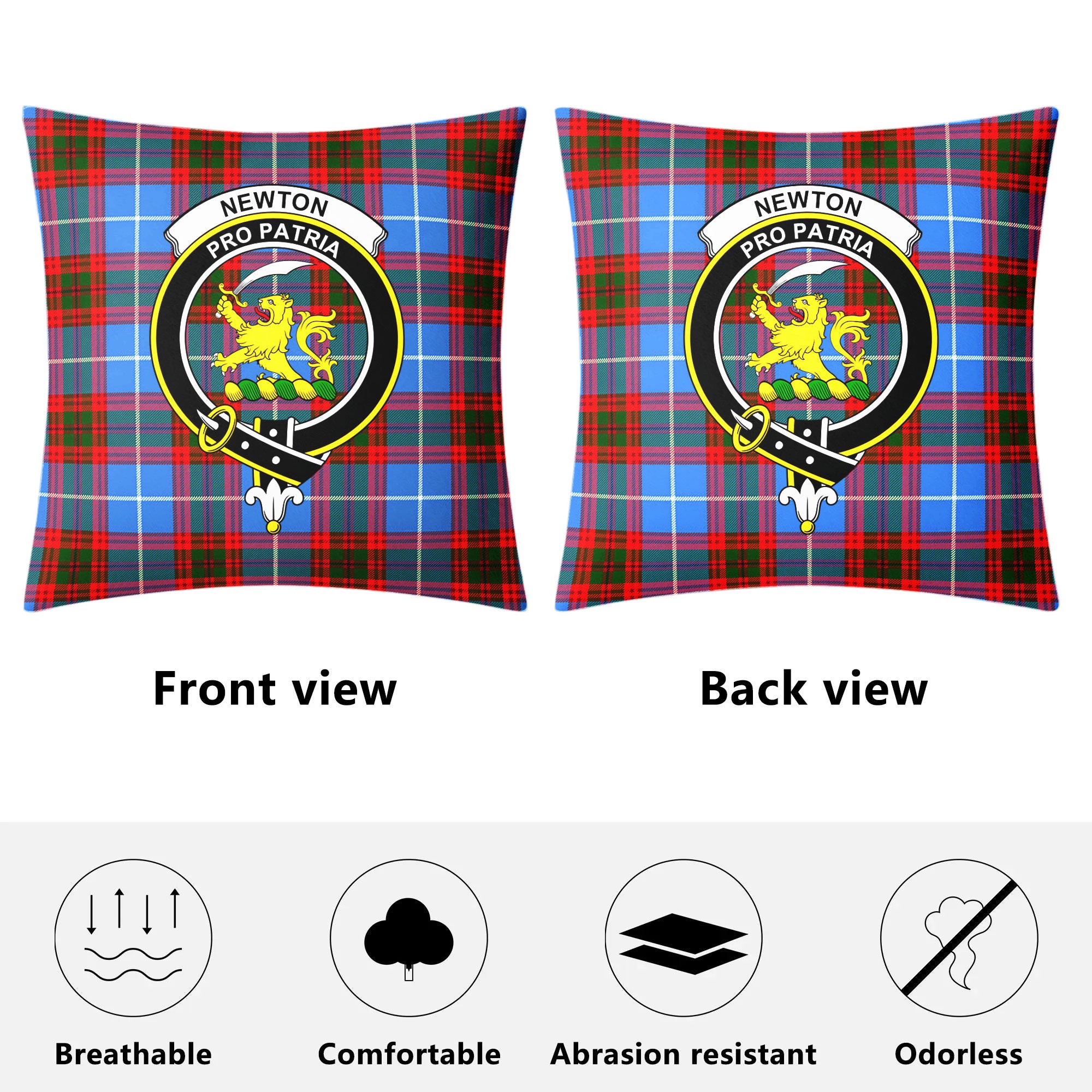 Newton Tartan Crest Pillow Cover